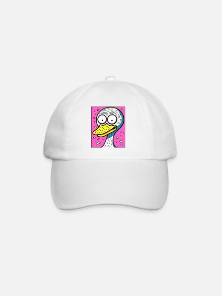 interaktive Farben ängstliche Ente - Baseballkappe - Weiß/Weiß