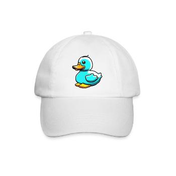 Gummiente / Badeente / Wasser / Badewanne - Baseballkappe - Weiß/Weiß - Vorne