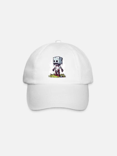 Pixeliger Pixel Zombie - Baseballkappe - Weiß/Weiß
