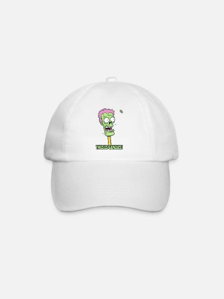 Das ist genial: Ein schlauer Zombie Bleistift - Baseballkappe - Weiß/Weiß
