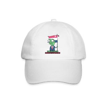 Zuviel Patriotismus frisst Gehirn, Zombie Patriot - Baseballkappe - Weiß/Weiß - Vorne