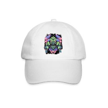birthday present present wave wildlife nature - Baseballkappe - Weiß/Weiß - Vorne