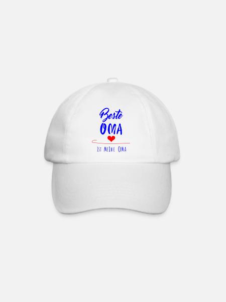 beste Oma - Baseballkappe - Weiß/Weiß