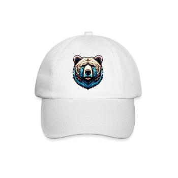 Bär - Baseballkappe - Weiß/Weiß - Vorne