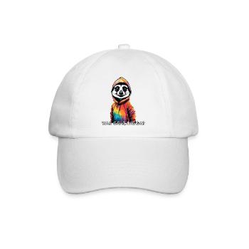 Was geht Digga? Cooles Erdmännchen - Baseballkappe - Weiß/Weiß - Vorne