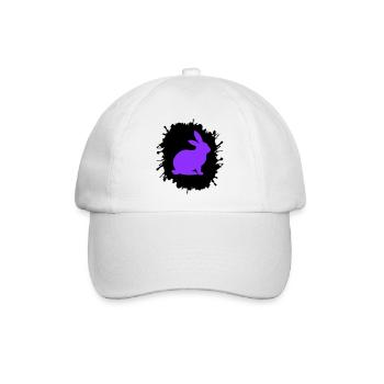 splatter hase - Baseballkappe - Weiß/Weiß - Vorne