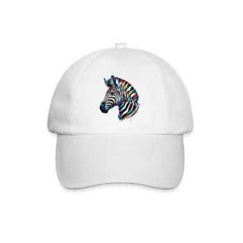 Zebra - Baseballkappe - Weiß/Weiß - Vorne