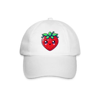 Erdbeer-Erdbeeren - Baseballkappe - Weiß/Weiß - Vorne