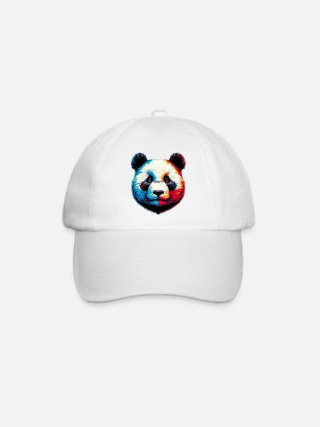 Panda - Baseballkappe - Weiß/Weiß