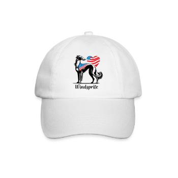 Silken Windsprite USA Herz - Baseballkappe - Weiß/Weiß - Vorne