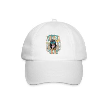 Gorilla Affe Sommer Eiscreme Sommer Vibes - Baseballkappe - Weiß/Weiß - Vorne