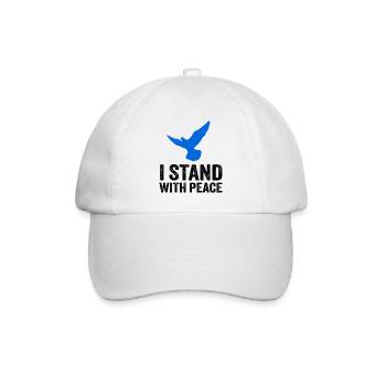 I STAND WITH PEACE - Baseballkappe - Weiß/Weiß - Vorne