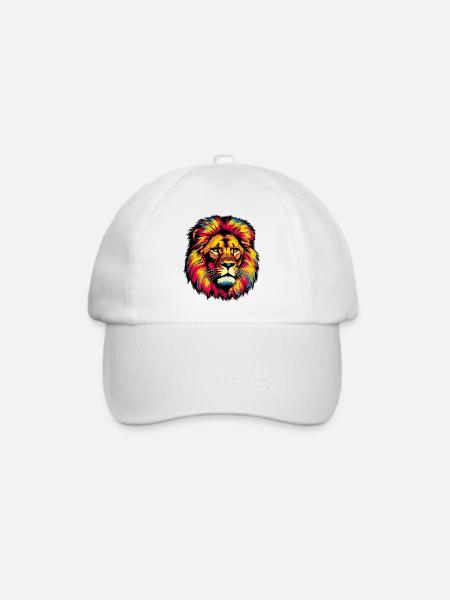 Löwe - Baseballkappe - Weiß/Weiß