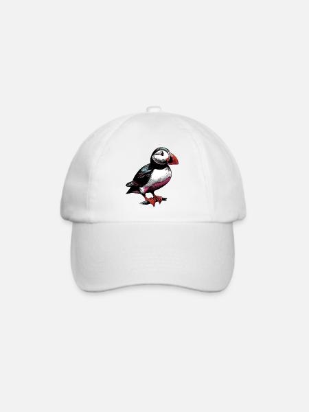Papageitaucher - Baseballkappe - Weiß/Weiß