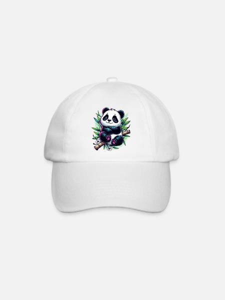 Panda - Baseballkappe - Weiß/Weiß