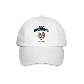 Keep Smoking - Baseballkappe - Weiß/Weiß - Vorne