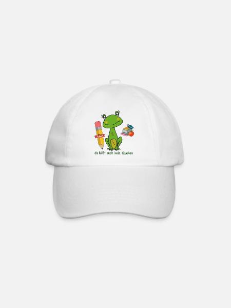 Back to School, Frosch - Baseballkappe - Weiß/Weiß