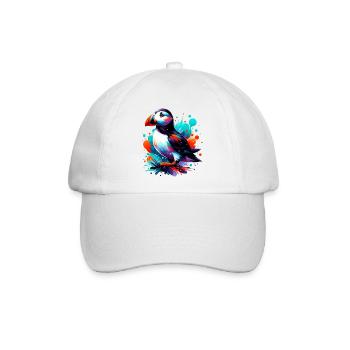 Papageitaucher - Baseballkappe - Weiß/Weiß - Vorne