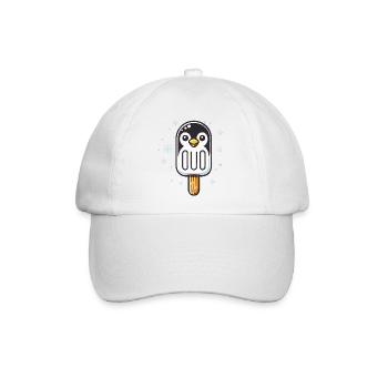niedliches Pinguin-Eis-Motiv für den Sommer - Baseballkappe - Weiß/Weiß - Vorne