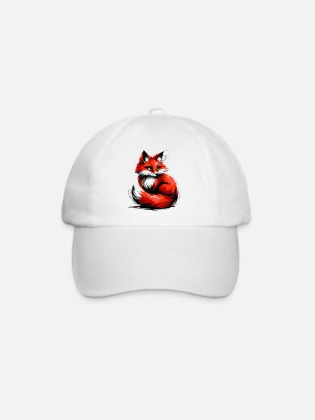 Fuchs - Baseballkappe - Weiß/Weiß