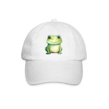 Froschklasse Klassentier Frosch in der Grundschule - Baseballkappe - Weiß/Weiß - Vorne