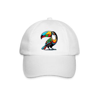 Harlekin Tukan - Baseballkappe - Weiß/Weiß - Vorne