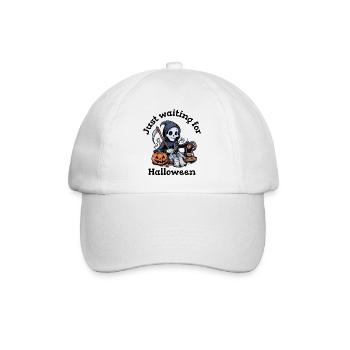 Sensenmann näht Halloween Kostüm - Baseballkappe - Weiß/Weiß - Vorne