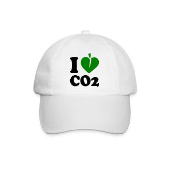 I love co2 - Baseballkappe - Weiß/Weiß - Vorne
