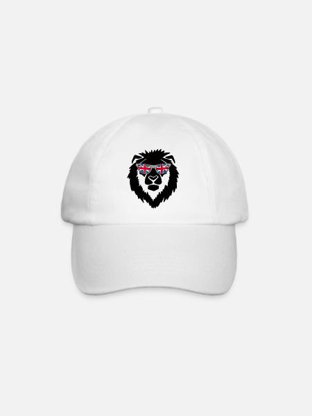 Englischer Löwe - Baseballkappe - Weiß/Weiß