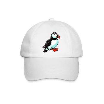 Papageitaucher - Baseballkappe - Weiß/Weiß - Vorne