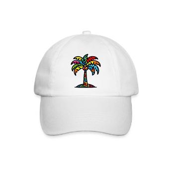 Palme - Baseballkappe - Weiß/Weiß - Vorne