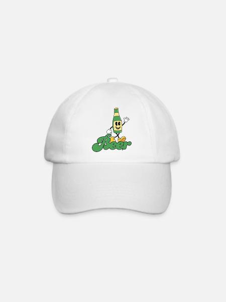 Beer - Baseballkappe - Weiß/Weiß