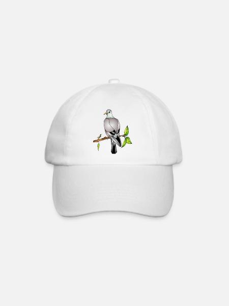 Vogel - Baseballkappe - Weiß/Weiß