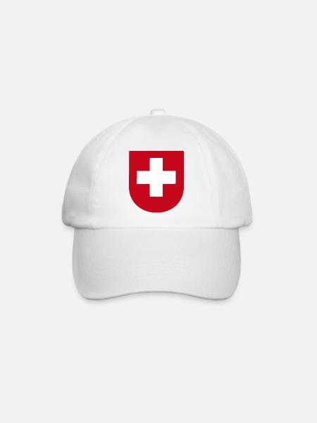 Schweizer Wappen: Stolz und Tradition - Baseballkappe - Weiß/Weiß