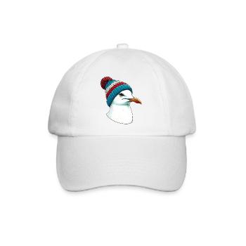 Möwe - Baseballkappe - Weiß/Weiß - Vorne