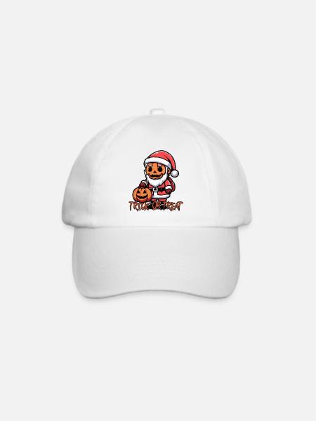 WeihnachtsmannKürbis - Baseballkappe - Weiß/Weiß