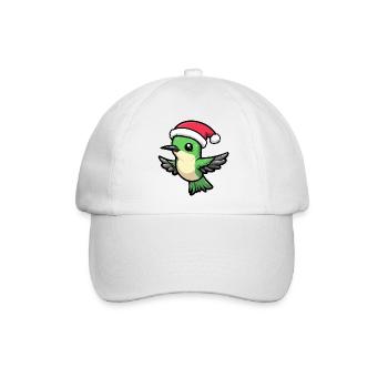 Kolibri Vogel Weihnachten Niedlich - Baseballkappe - Weiß/Weiß - Vorne