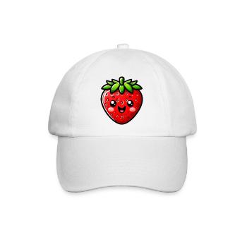 Erdbeeren Erdbeeren - Baseballkappe - Weiß/Weiß - Vorne
