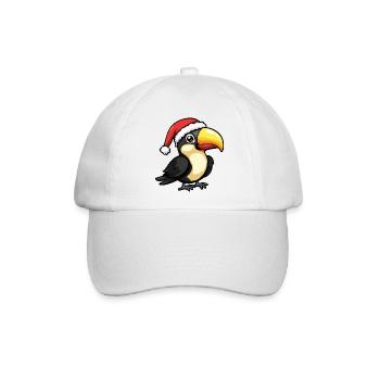 Tukan Vogel Weihnachten Niedlich - Baseballkappe - Weiß/Weiß - Vorne