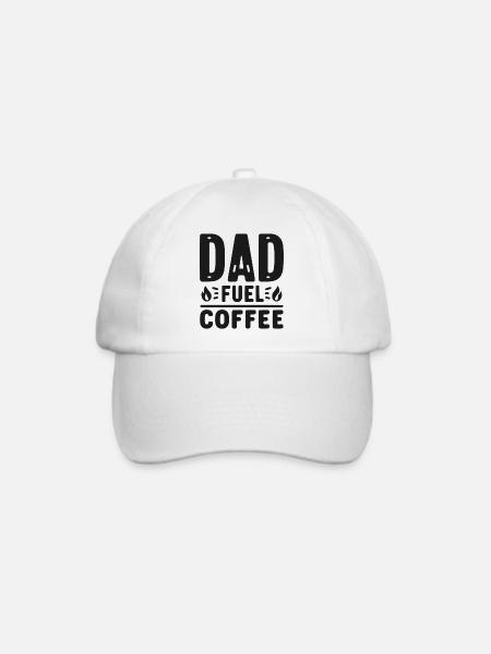 Papa Brennstoff Kaffee - Baseballkappe - Weiß/Weiß