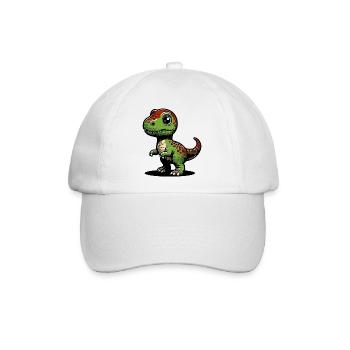 Dinosaurier - Baseballkappe - Weiß/Weiß - Vorne