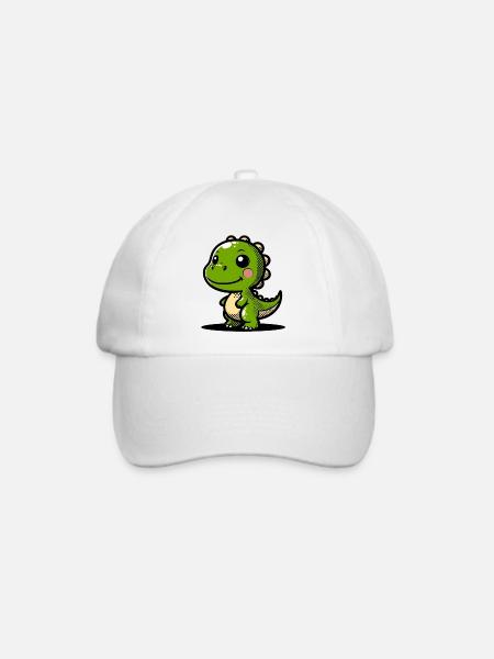 Dinosaurier - Baseballkappe - Weiß/Weiß