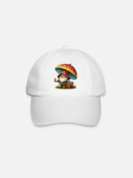 Gnom - Baseballkappe - Weiß/Weiß