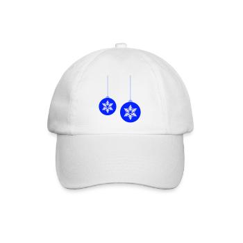 Weihnachtskugeln Stern - Baseballkappe - Weiß/Weiß - Vorne