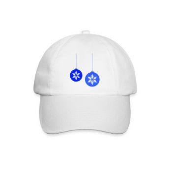 Weihnachtskugeln Stern frost - Baseballkappe - Weiß/Weiß - Vorne
