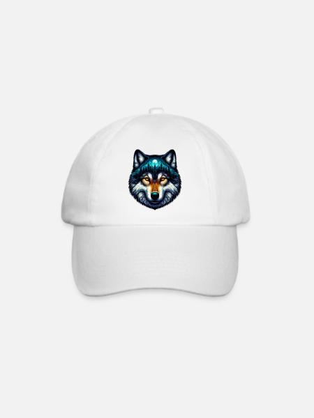 Wolf - Baseballkappe - Weiß/Weiß
