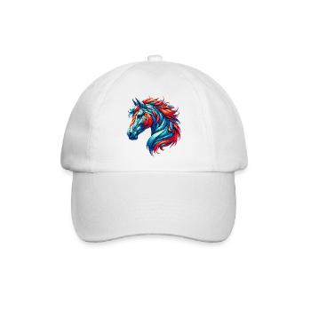Pferd - Baseballkappe - Weiß/Weiß - Vorne