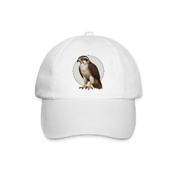 Habicht Accipiter Gentilis Greifvogel Raubvogel - Baseballkappe - Weiß/Weiß - Vorne