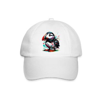 Papageitaucher - Baseballkappe - Weiß/Weiß - Vorne