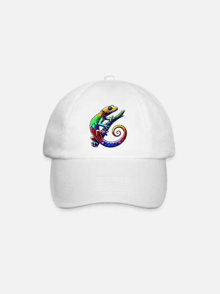 Gecko - Baseballkappe - Weiß/Weiß